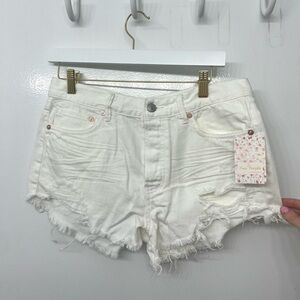 Free People NWT White Denim Shorts